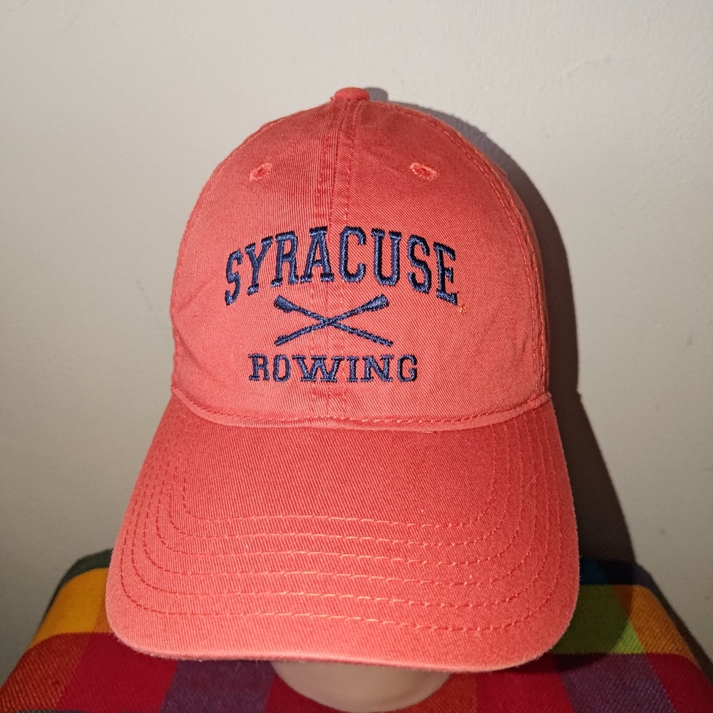 Syracuse Rowing Embroidered Orange Spellout Baseball Dad Strapback Hat Cap
